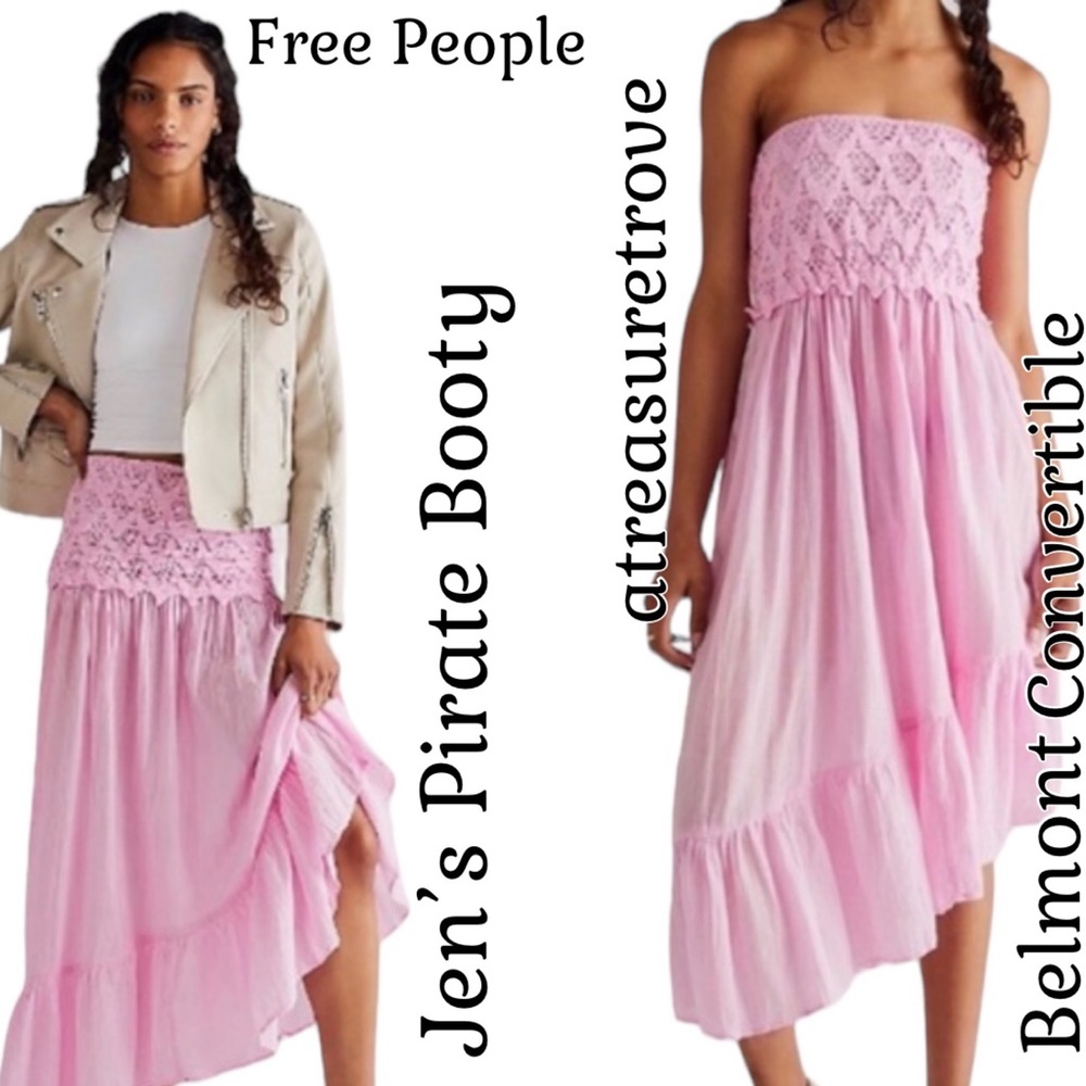 Jen's Pirate Booty Free People Belmont Convertible M Maxi Skirt Strapless Dress
